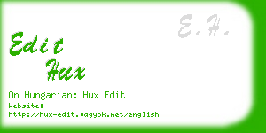 edit hux business card
